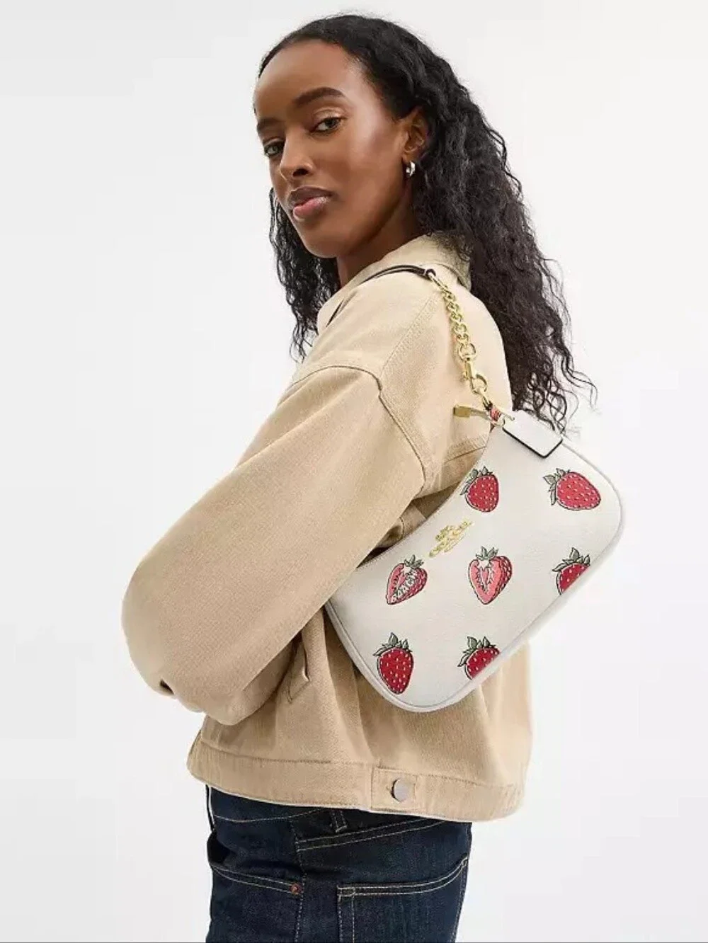 NWT Coach Teri Shoulder Bag CAL62 Strawberry Print ® Cute Chic Summer Bag - Picture 13 of 13